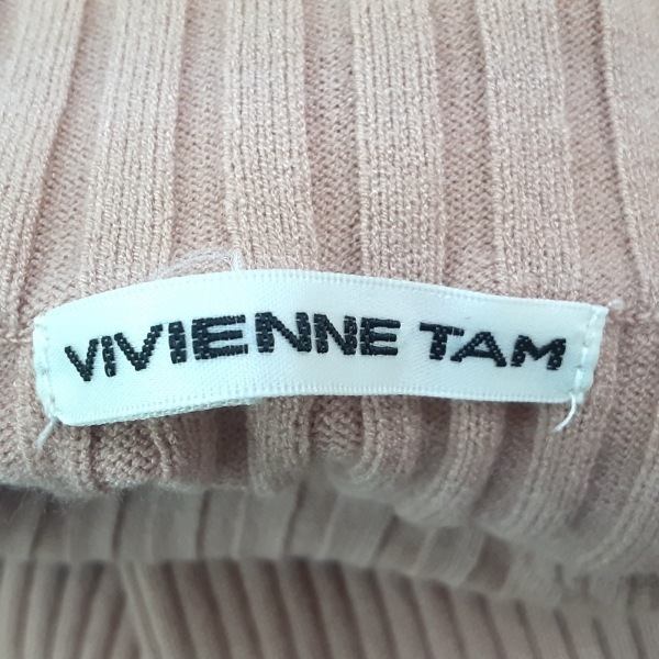 ヴィヴィアンタム VIVIENNE TAM 長袖セーター サイズ38 M - ピンクベージュ レディース ハイネック 美品 トップス_画像3