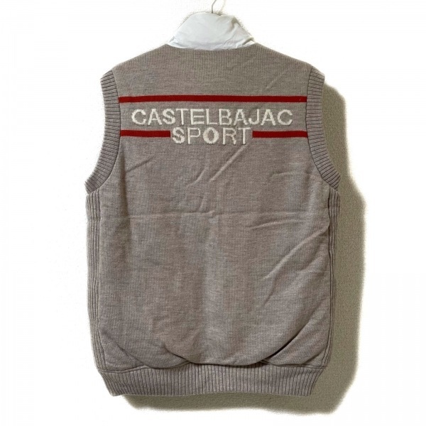 カステルバジャックスポーツ CastelbajacSport ダウンベスト サイズ46 L - 白×ベージュ メンズ 冬 ジャケットの画像2