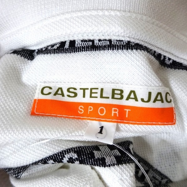 カステルバジャックスポーツ CastelbajacSport 半袖ポロシャツ サイズ1 S - 白×黒 メンズ ボーダー 美品 トップス_画像3