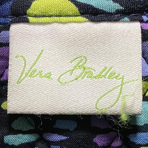 ベラブラッドリー Vera Bradley トートバッグ - コットン ネイビー×イエロー×マルチ 花柄 バッグ_画像8