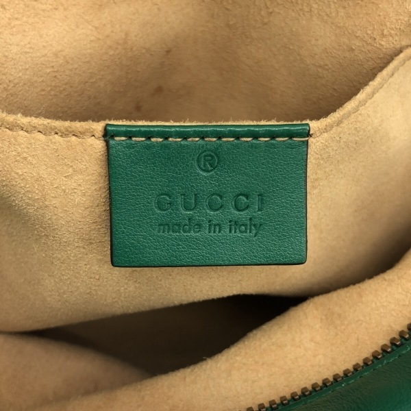 グッチ GUCCI ショルダーバッグ 447632 GGマーモント キルティング スモール ショルダーバッグ レザー グリーン チェーンショルダー バッグ_画像7