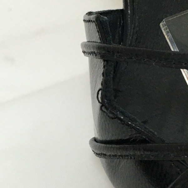 マノロブラニク MANOLO BLAHNIK サンダル 34 1/2 - レザー 黒 レディース 靴の画像7