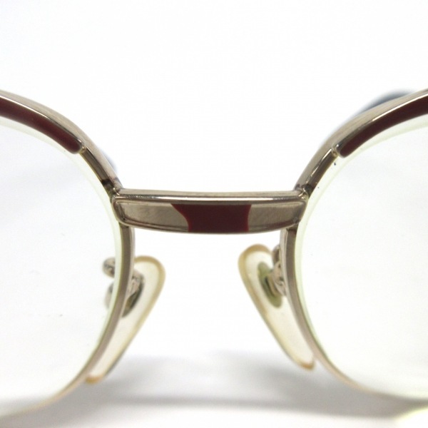 イヴサンローラン YvesSaintLaurent メガネ 30ー061 - プラスチック×金属素材 ゴールド×ボルドー 度入り サングラスの画像6