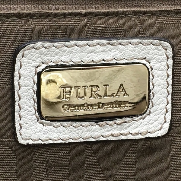 フルラ FURLA ハンドバッグ - レザー ダークブラウン×ブラウン×アイボリー バッグの画像8
