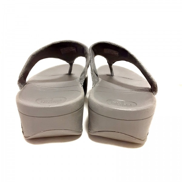 フィットフロップ Fitflop ビーチサンダル CM 23.5 - 化学繊維×グリッター シルバー レディース 靴の画像3