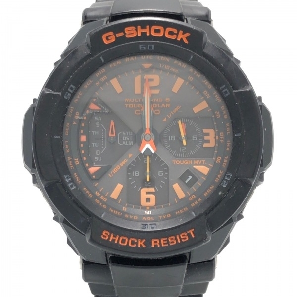 CASIO(カシオ) 腕時計 G-SHOCK/スカイコックピット GW-3000B メンズ 電波/クロノグラフ 黒×レッド_画像1