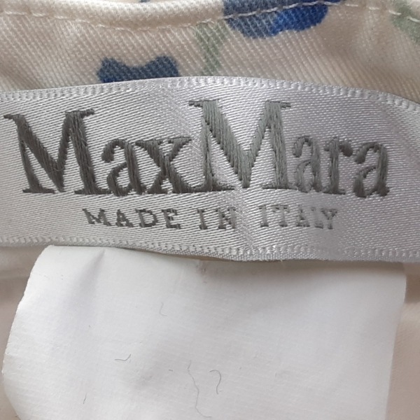 マックスマーラ Max Mara パンツ サイズJ:42 - 白×パープル×ブルー レディース クロップド(半端丈)/花柄 ボトムスの画像3