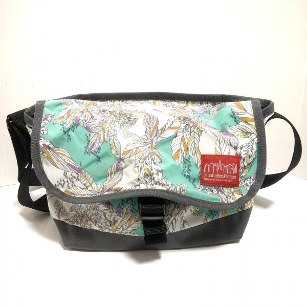 マンハッタンポーテージ Manhattan Portage ショルダーバッグ - ナイロン グレー×ライトグリーン×マルチ 花柄 バッグの画像1