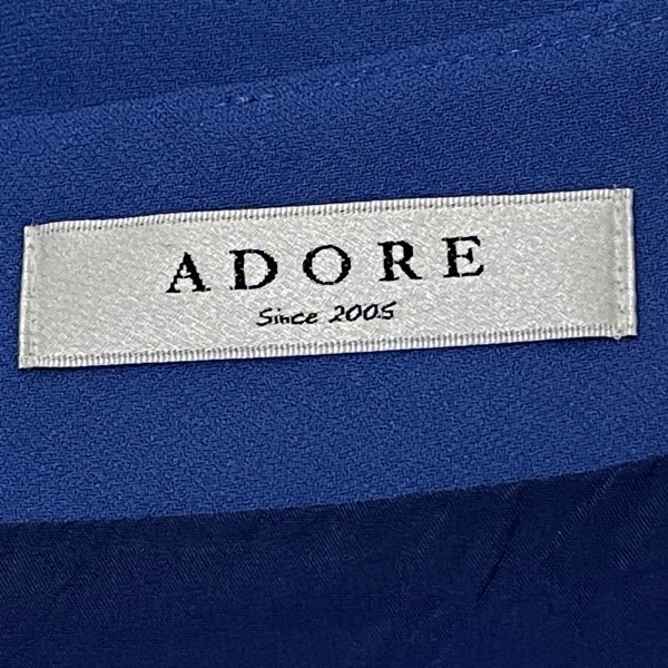 アドーア ADORE サイズ38 M - ネイビー レディース クルーネック/長袖/ひざ丈 美品 ワンピース_画像3