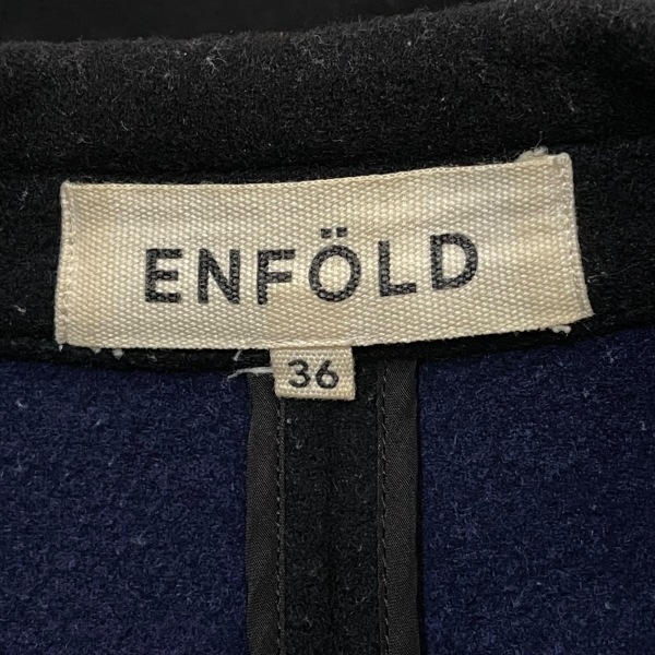 エンフォルド ENFOLD サイズ36 S - ダークネイビー レディース 長袖/肩パッド/冬 美品 コート_画像3
