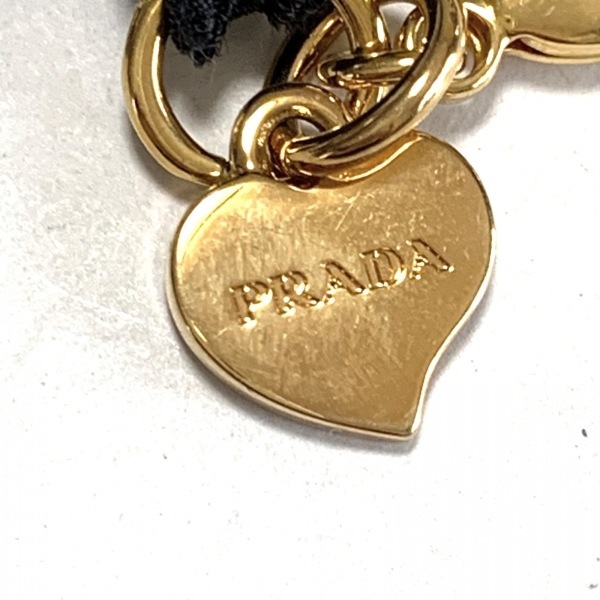  Prada PRADA key holder ( charm ) - chemistry fiber × spangled × plastic × metal material black × dark gray × multi bear / ribbon 