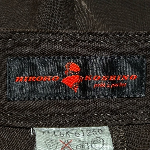 ヒロココシノ HIROKO KOSHINO パンツ サイズ9 M - ダークブラウン レディース フルレングス ボトムス_画像3