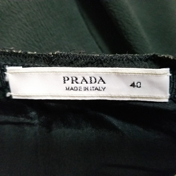 プラダ PRADA スカート サイズ40 M - ダークグリーン レディース ひざ丈/プリーツ ボトムス_画像3