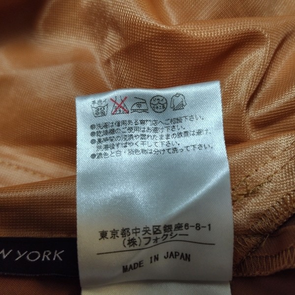 フォクシーニューヨーク FOXEY NEW YORK サイズ38 M オレンジ レディース ノースリーブ 美品 ワンピース_画像5