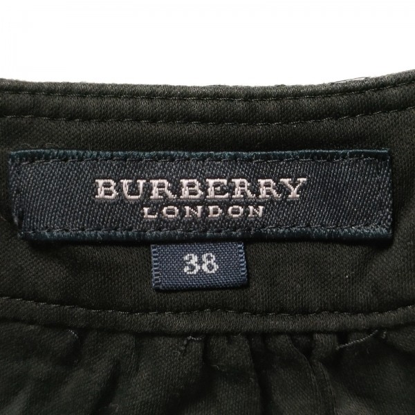  Burberry London Burberry LONDON size 38 L - black lady's crew neck / short sleeves / knee length one piece 