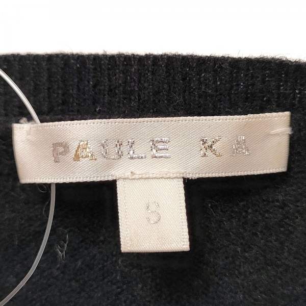  paul (pole) kaPAULEKA cardigan size S - black × white lady's long sleeve tops 