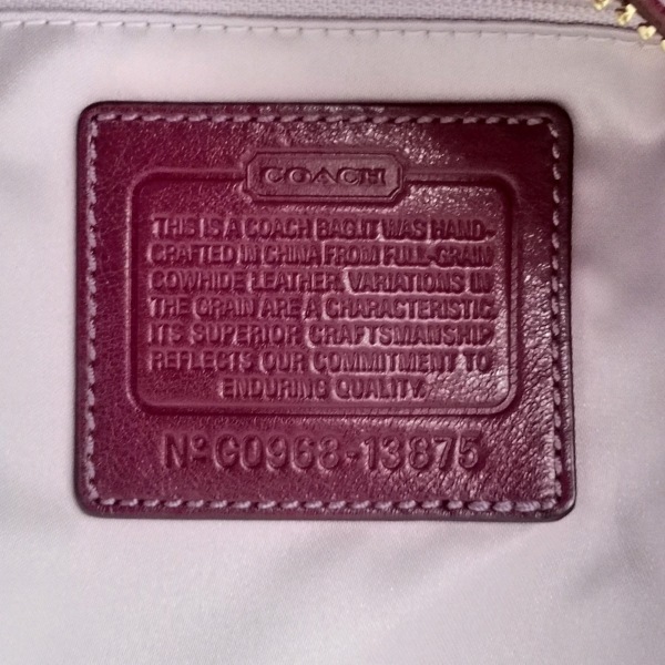 コーチ COACH ショルダーバッグ 13875 - レザー パープル バッグ_画像8