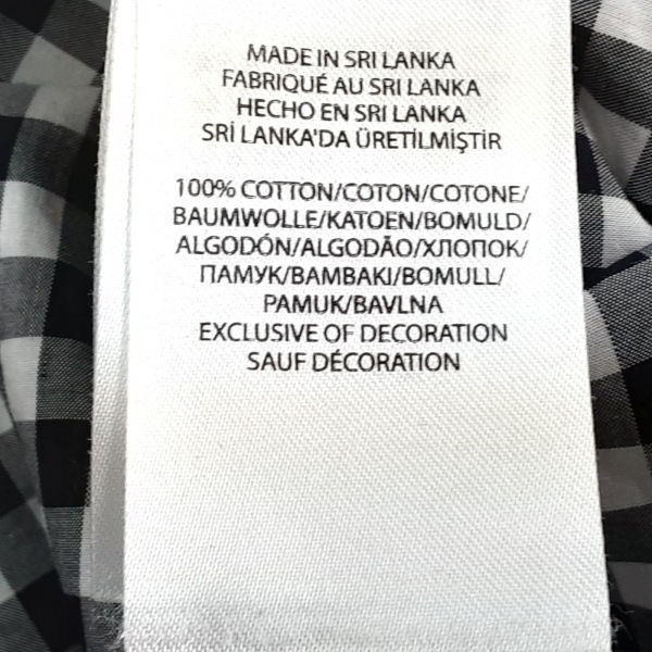  Ralph Lauren RalphLauren long sleeve shirt blouse size 2 S - white × black lady's check pattern tops 