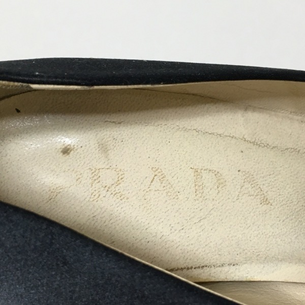 プラダ PRADA パンプス 35 1/2 - サテン 黒 レディース 靴の画像5