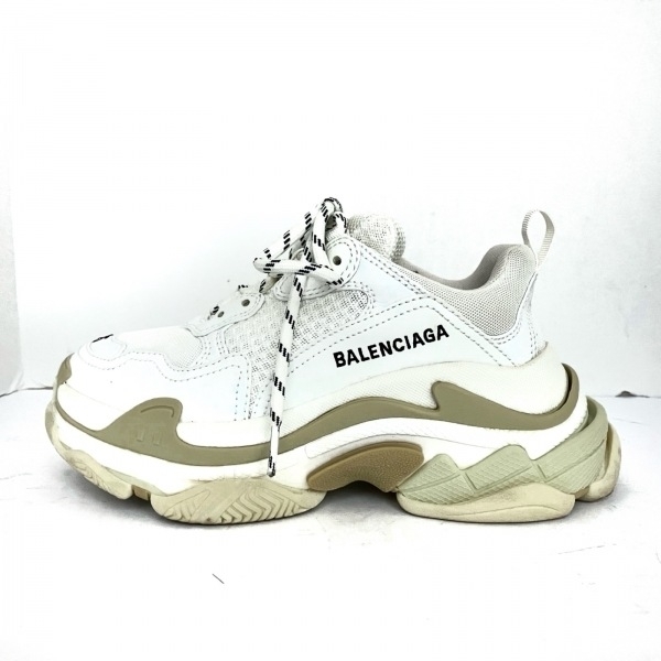 バレンシアガ BALENCIAGA スニーカー 23 - 化学繊維×合皮 アイボリー×カーキ レディース 美品 靴