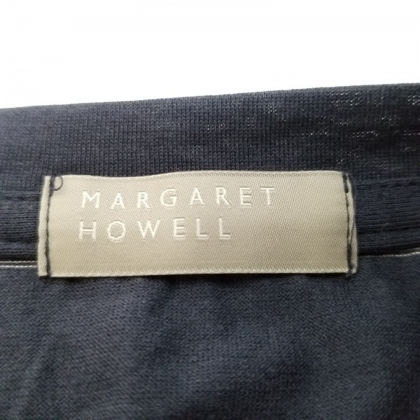 マーガレットハウエル MargaretHowell 半袖カットソー サイズ2 M - ネイビー×白 レディース ボーダー トップス_画像3