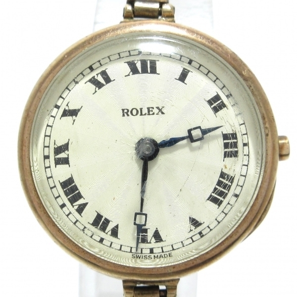 ROLEX(ロレックス) 腕時計 - レディース K9/アンティーク/社外ベルト アイボリー