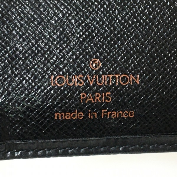 ルイヴィトン LOUIS VUITTON 2つ折り財布 M63242 ポルトモネビエヴィエノワ レザー（LVロゴの刻印入り） ノワール MI1004 財布 エピ_画像5