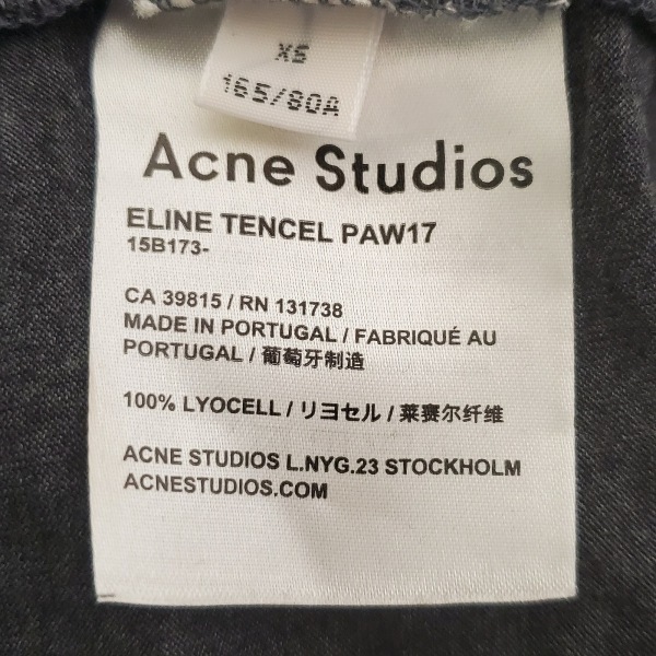 アクネ ストゥディオズ ACNE STUDIOS 長袖カットソー サイズXS ダークグレー レディース クルーネック トップスの画像4