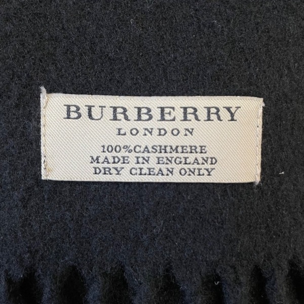 バーバリーロンドン Burberry LONDON - カシミヤ 黒 マフラー_画像3