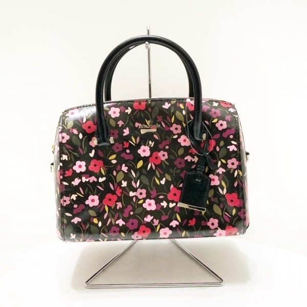 ケイトスペード Kate spade ハンドバッグ PXRU8205 キャメロン ストリート ボーホー フローラル ラージ レーン ポリウレタン 美品 バッグ_画像1