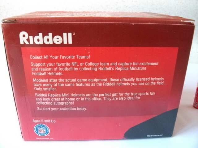 即決　希少　Riddell アメリカンフットボール　RAIDERS　レイダース Size 3 5/8 ミニチュア ヘルメット　フイギュア