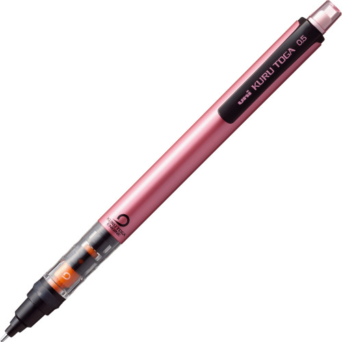 【即決】▽クルトガ　シャープペンシル▽　KURUTOGA　シャーペン　0.5mm　書きやすい　文房具　文具　ピンク　//　M5－452　1P．13