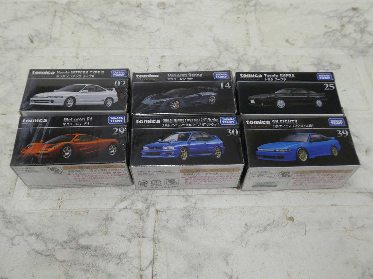 ☆ tomica トミカプレミアム 6点おまとめ マクラーレン インプレッサ スープラ 等 ミニカー 未開封品 保管品 1円スタート ☆_画像1