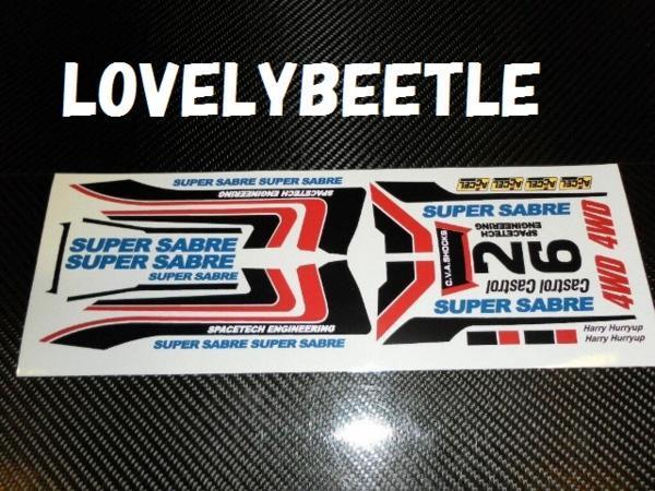 Бесплатная доставка 1/10 Super Sabre Old Menue Sticker Set Super Sabre