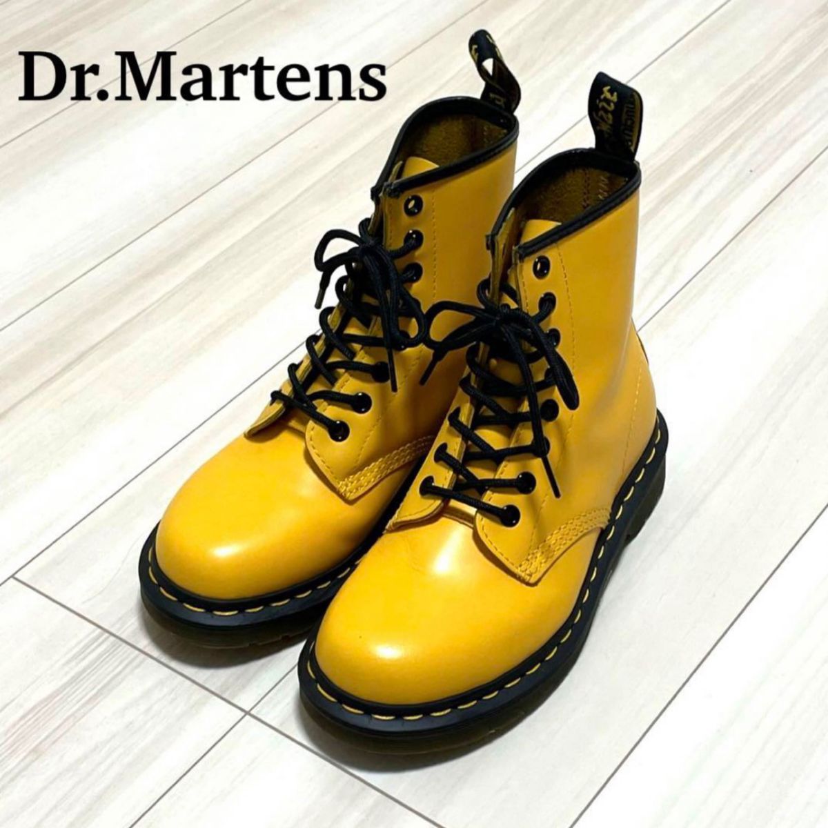 Dr Martens ドクターマーチン 8ホール ブーツ イエロー UK3 Dr Martens ドクターマーチン 8ホール ブーツ イエロー UK3