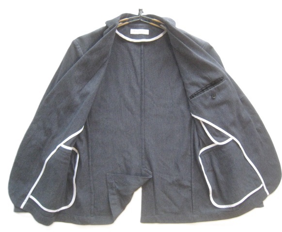 美品!!ユナイテッドアローズ UNITED ARROWS*ストレッチコットンカットソー2つボタンアンコンジャケット M グレー 春夏モデル_画像6