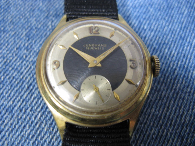 1950年代 JUNGHANS ユンハンス 30.5mm ドイツ製アンティーク手巻腕時計 稼働品 注油済み _画像1