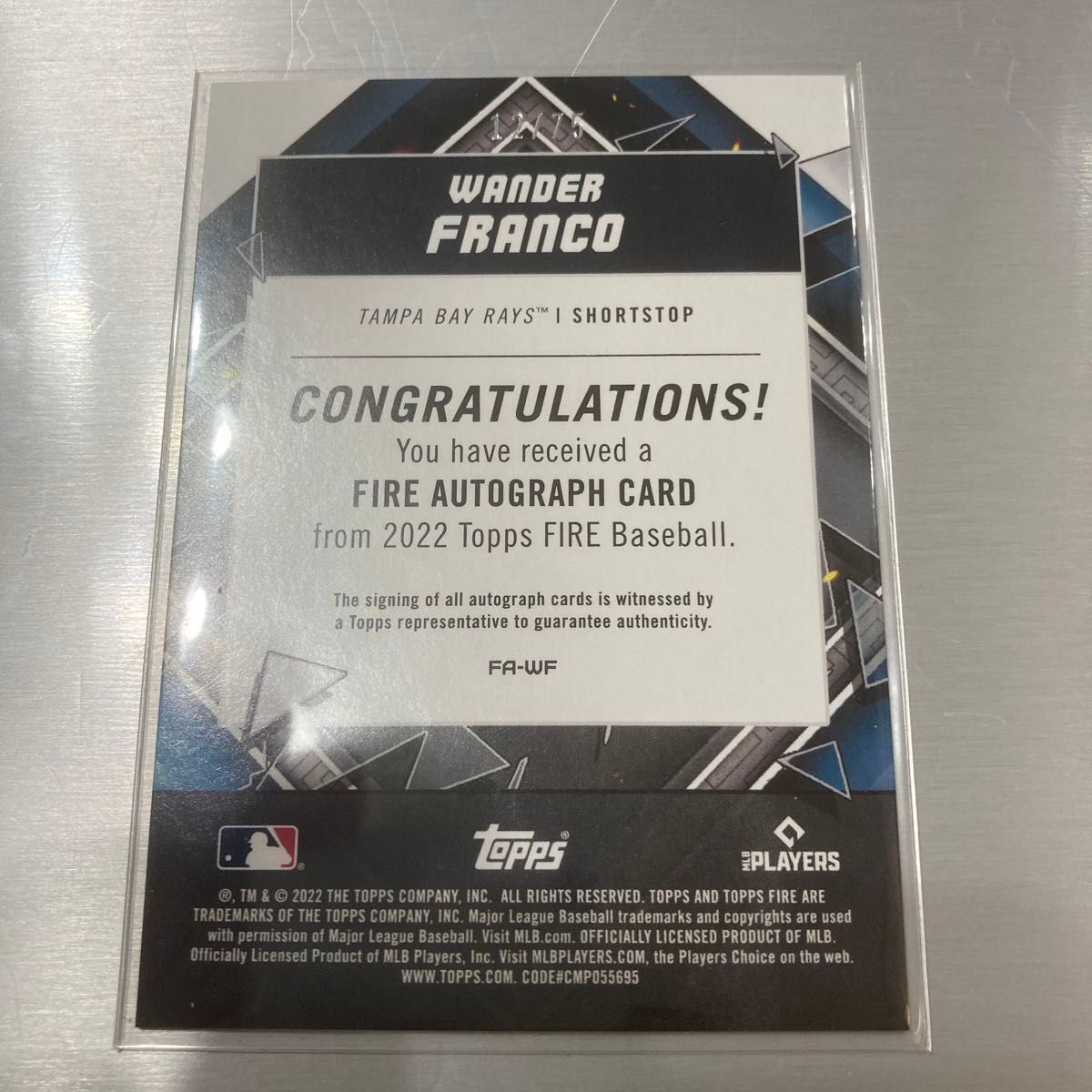 12/75 Topps Auto RC WANDER FRANCO 直筆サインカード ルーキーカード