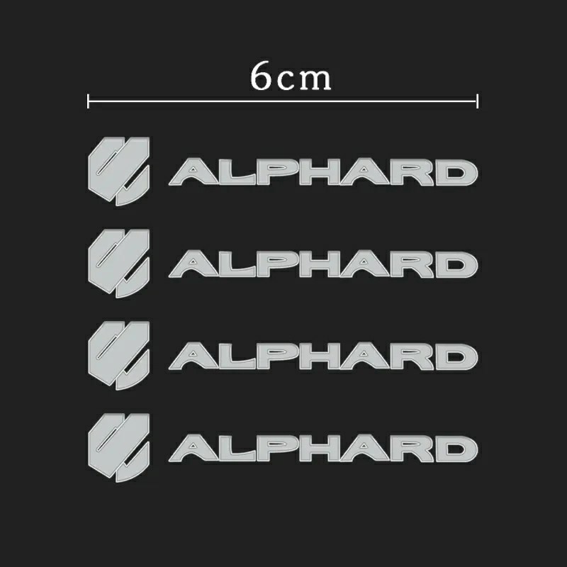 アルファード　ALPHARD　 メタルステッカー （6cm）4枚セット_画像1