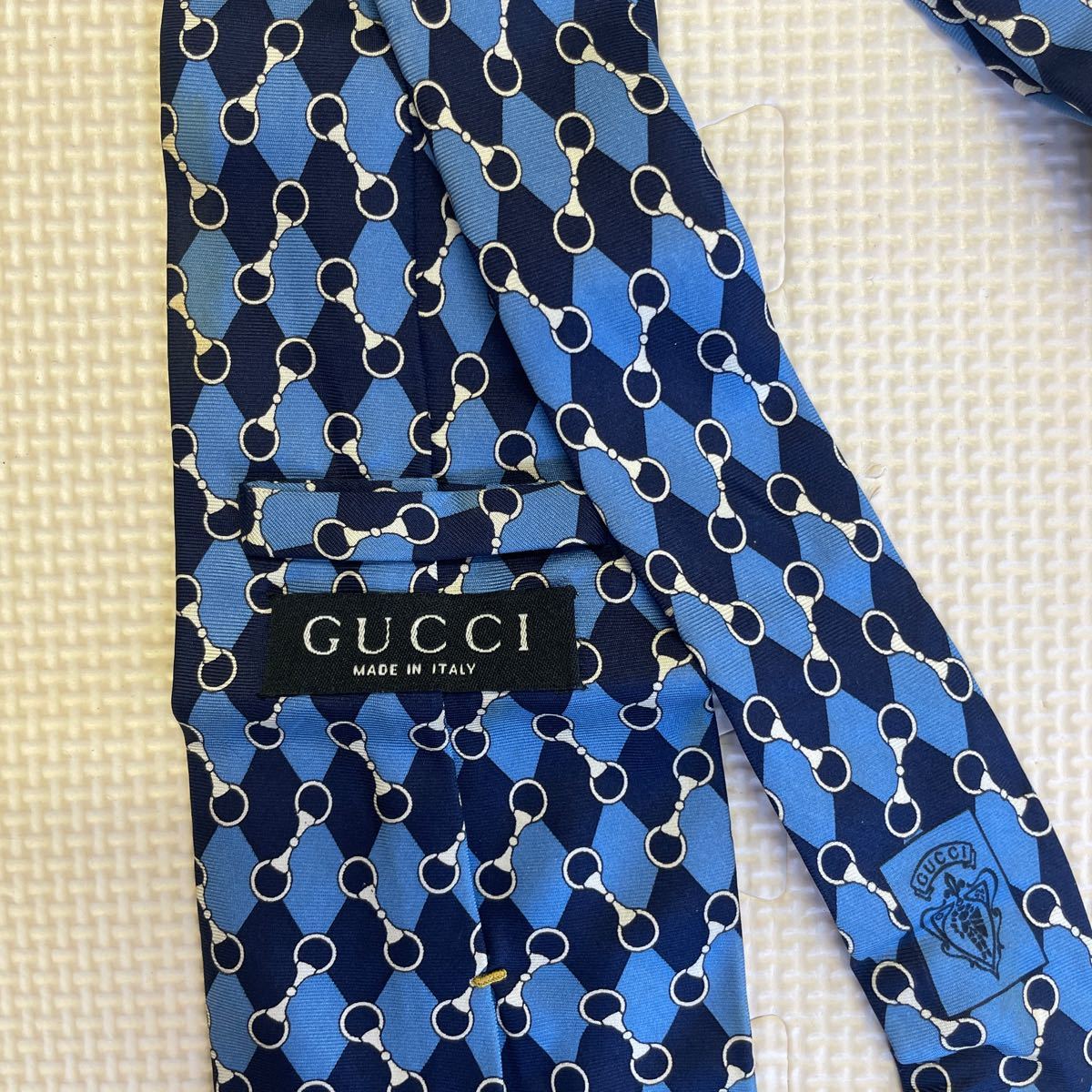 GUCCI Gucci галстук джентльмен бизнес темно-синий общий рисунок шелк 