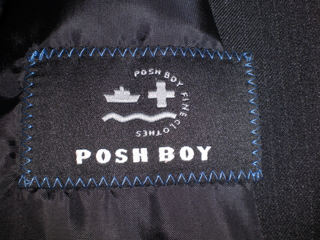 せ：POSH BOYポッシュボーイ　フォーマルスーツ　黒ストライプ　140㎝　入学式　卒業式　七五三_画像6