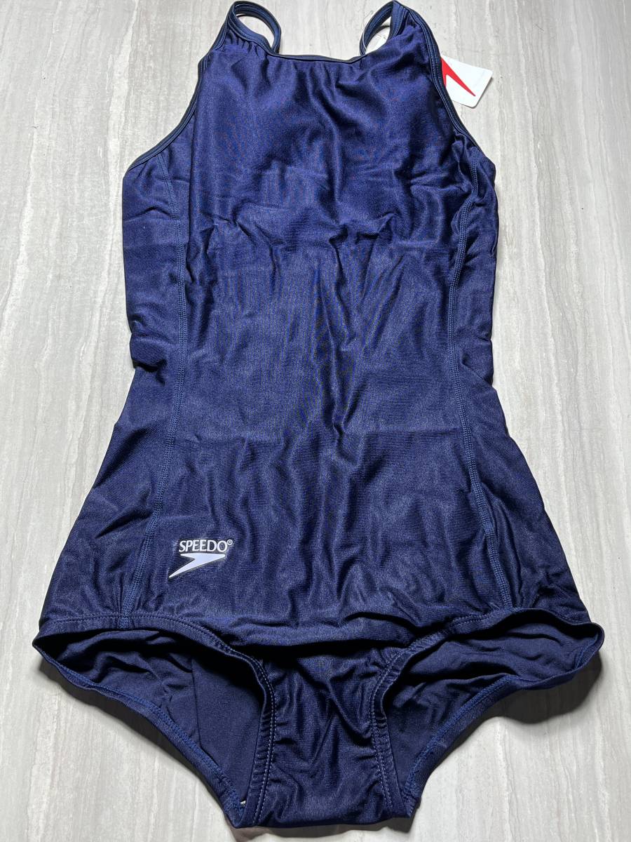 speedo T-バック(パッド付) 83ST-7014 ネイビー 紺 LL 女子 スピード ミズノ スクール水着 競泳水着 昭和レトロ デッドストック SM3008