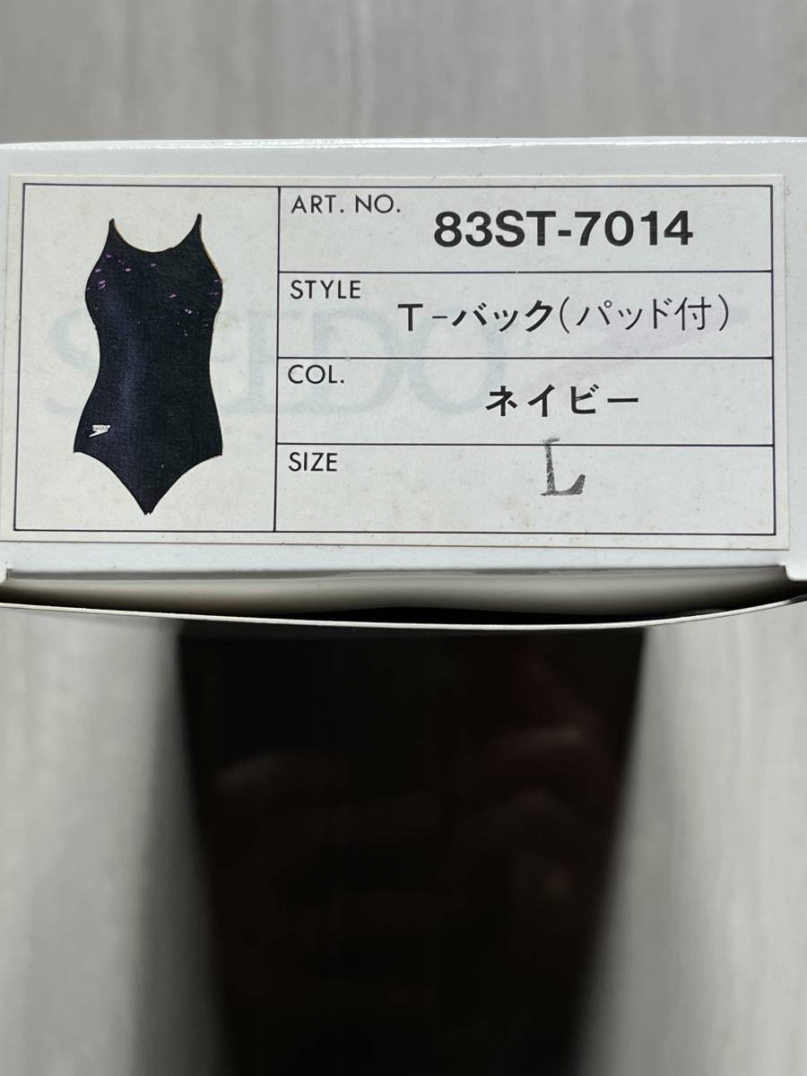 speedo T-バック（パッド付） 83ST-7014 ネイビー 紺 L 女子 スピード ミズノ スクール水着 未使用 昭和レトロ デッドストック SM3043_画像7