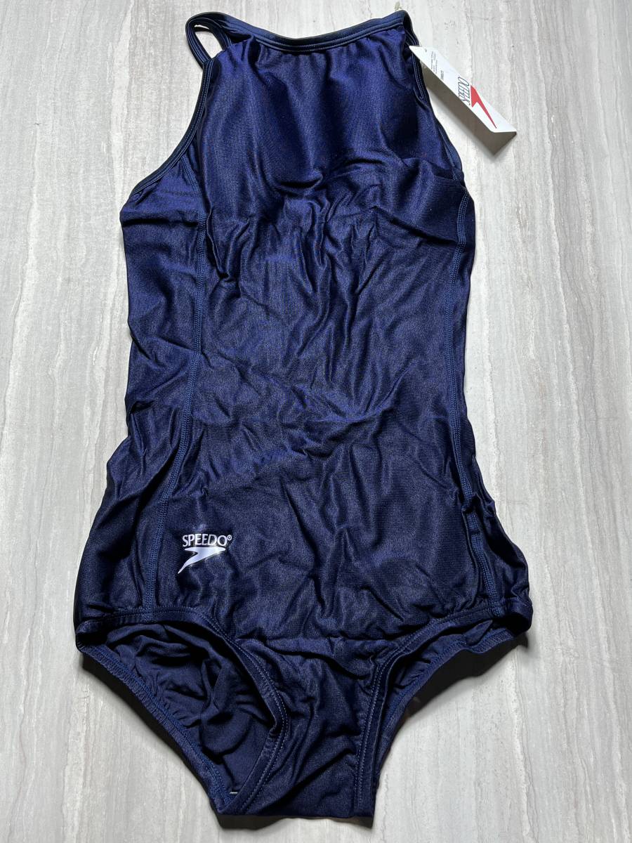 speedo T-バック（パッド付） 83ST-7014 ネイビー 紺 L 女子 スピード ミズノ スクール水着 未使用 昭和レトロ デッドストック SM3043_画像1