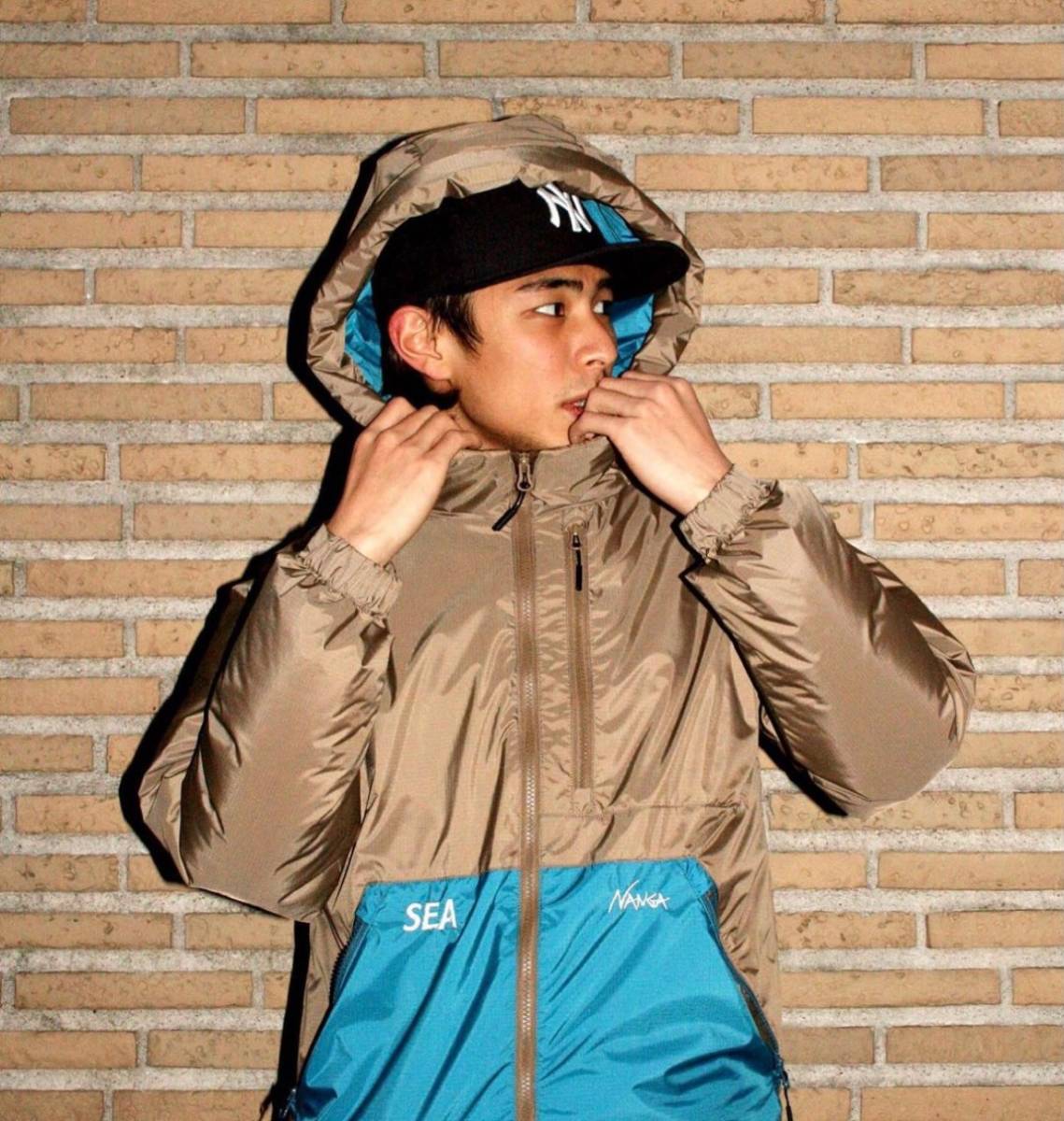 NANGA × WIND AND SEA（ナンガ×ウィンダンシー　ＷＤＳ）　希少コラボダウンジャケット　AURORA DOWN JACKET　サイズＬ　オーロラ_画像1