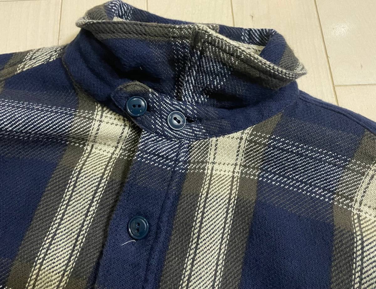 FULLCOUNT（フルカウント）4915 INDIGO NELL CHECK SHIRT インディゴチェック柄ネルシャツ　38　M程度_画像7