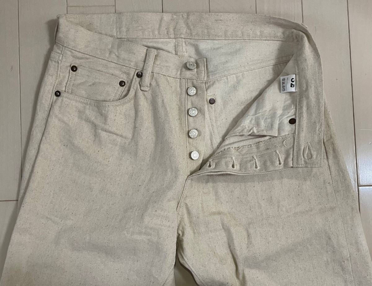 WAREHOUSE（ウエアハウス）20周年記念　Lot 800 WHITE JEANS 12oz 　 800-NA　ホワイトジーンズ　デニムパンツ　W32 _画像7