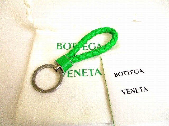 【展示保管品】 ボッテガヴェネタ BOTTEGA VENETA イントレチャート ナッパ キーリング メンズ レディース