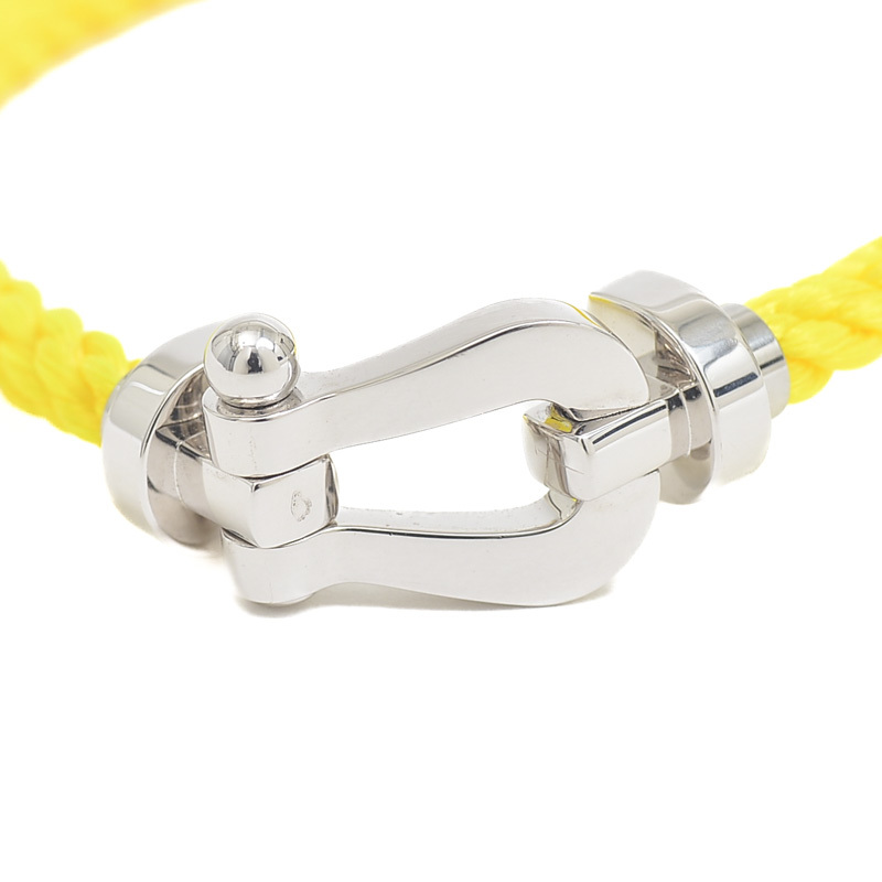 ブランド品 通販サイト 45000円 フレッド フォース10 LM ケーブルブレスレット K18WG/SS ホワイトゴールド