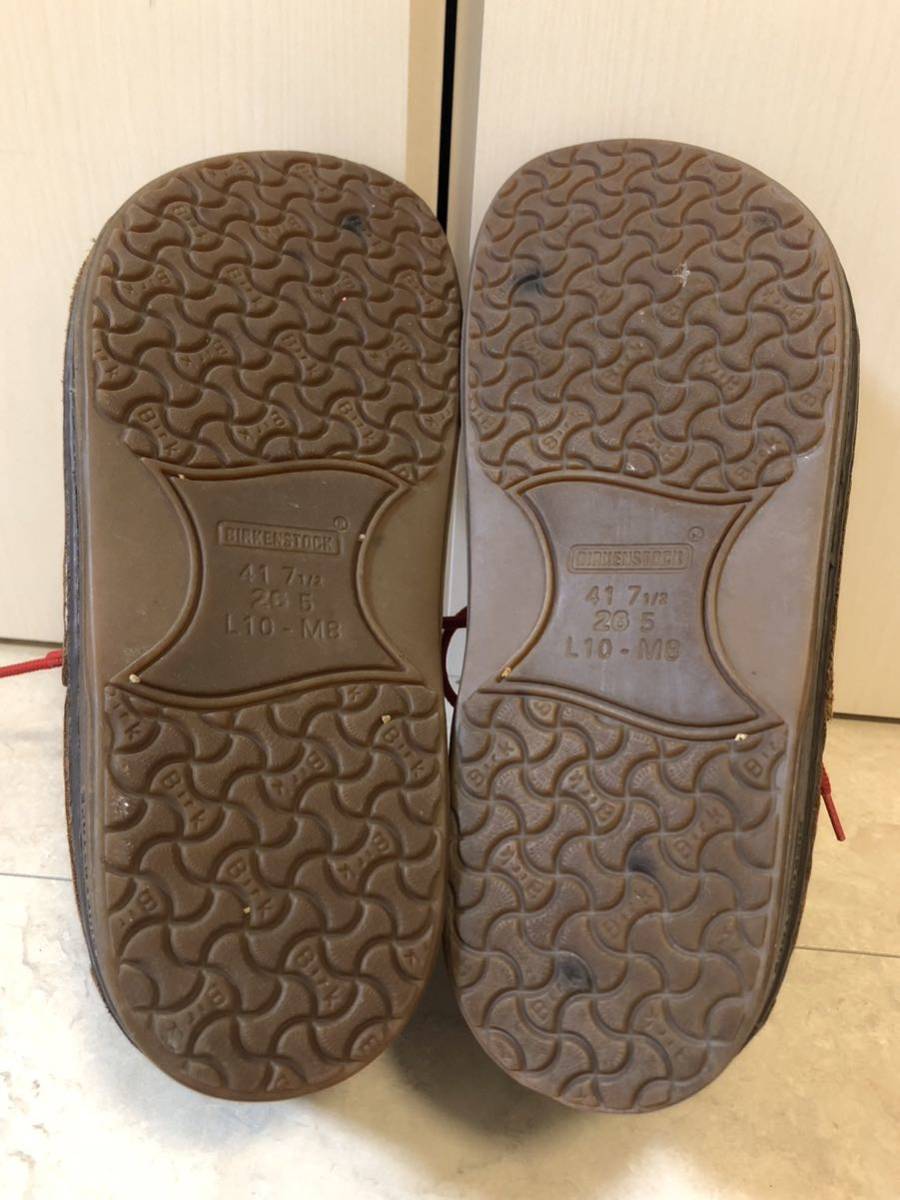 BIRKENSTOCKビルケンシュトックFootprints★midlandトレッキングブーツ★41 26.5cm★茶ブラウンレザー靴スニーカーシューズハイカット_画像6